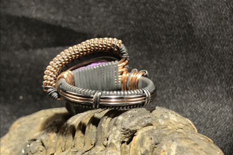 Sugilite Oxidized Silver Ring SIZE 7.5