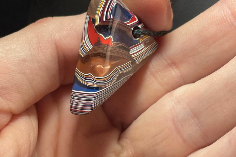 Fordite Triangle Pendant