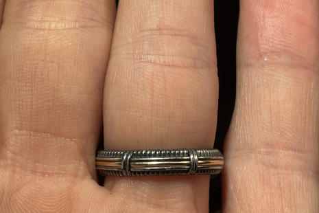Tourmaline Oxidized Silver Ring Size 8