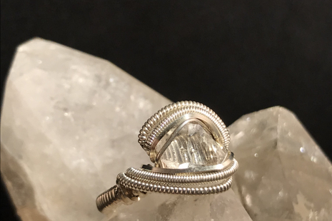 Herkimer Diamond Silver “mini” Ring SIZE 6