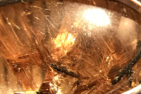 Rutile Quartz “Trinity Series” Silver Ring Size 9.5