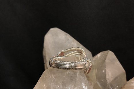 Triple Pink Tourmaline Silver Ring SIZE 7