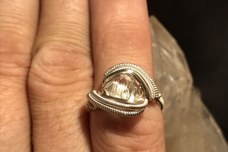 Herkimer Diamond Silver “mini” Ring SIZE 6
