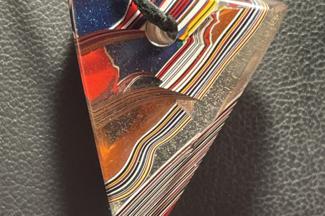 Fordite Triangle Pendant