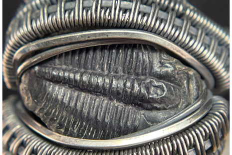 Trilobite Sterling Silver Oxidized Ring Size 10-10.5