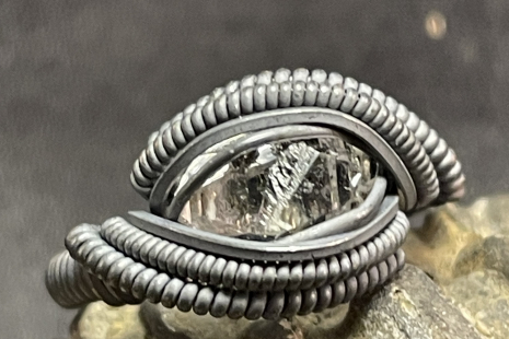 Petroleum Quartz Sterling Silver Ring Size 6