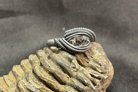 Petroleum Quartz Sterling Silver Ring Size 6