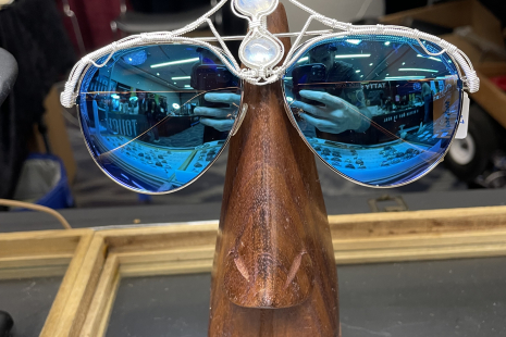 Moonstone Blue Aviators Sunglasses