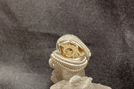 Sea Coral Sterling Silver Ring Size 7