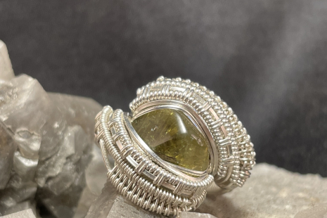 Peridot Sterling Silver Ring Size 8.5