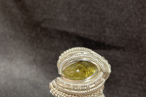 Peridot Sterling Silver Ring Size 8.5