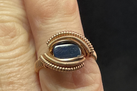 Australian Opal Rose Gold Ring Size 5.5