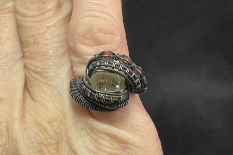 Yellow Apatite “Trinity Series” Ring Size 7.5