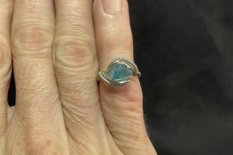 Moldavite 14kt Gold “mini” Ring Size 9.5-9.75