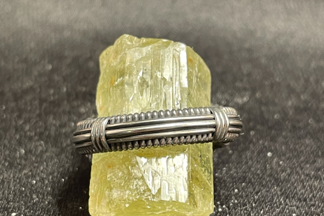 Citrine Symmetrical Sterling Silver Ring Size 7.5-8