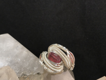 Triple Tourmaline Silver Ring SIZE 7