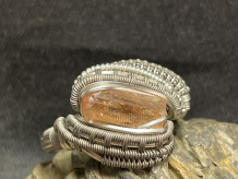 Imperial Topaz Titanium/Silver Ring 12.5-13