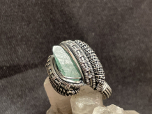 Rogerley Fluorite Oxidized Sterling Silver Ring Size 8