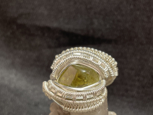 Peridot Sterling Silver Ring Size 8.5