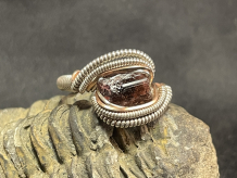 Dark Pink Tourmaline Sterling Silver Ring Size 9