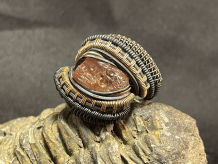 Imperial Topaz Oxidized Sterling Silver Ring Size 7.5-8