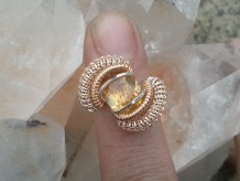 #18 Citrine facet Ring