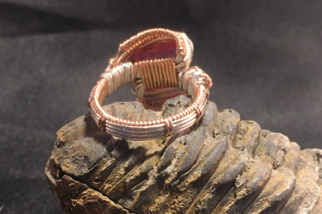 Pink Tourmaline Rose Gold Ring SIZE 6.5