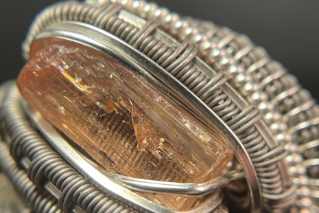 Imperial Topaz Titanium/Silver Ring 12.5-13