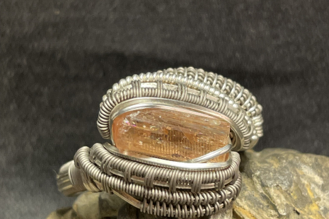 Imperial Topaz Titanium/Silver Ring 12.5-13