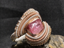 Pink Tourmaline Silver Ring SIZE 8