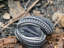 Trilobite Sterling Silver Oxidized Ring Size 10-10.5