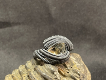 Petroleum Quartz Oxidized Sterling Silver Ring Size 6
