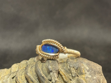 Australian Opal 14kt Gold “mini” Ring Size 6.5