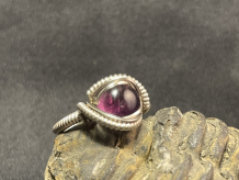Amethyst Sterling Silver “mini” style Ring Size 5.5