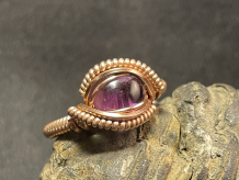 Amethyst Rose Gold “mini” Style Ring Size 5.5